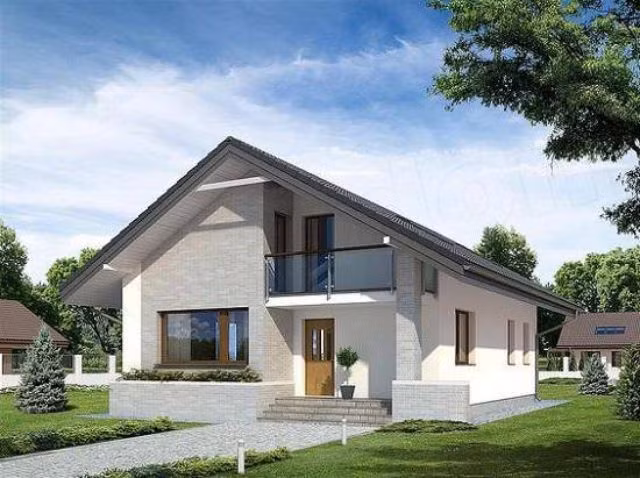 Mẫu nhà cấp 4 mái thái có gác lửng 3 phòng ngủ được cho là khá thông dụng, độc đáo, tạo nên sự thanh thoát, nổi bật