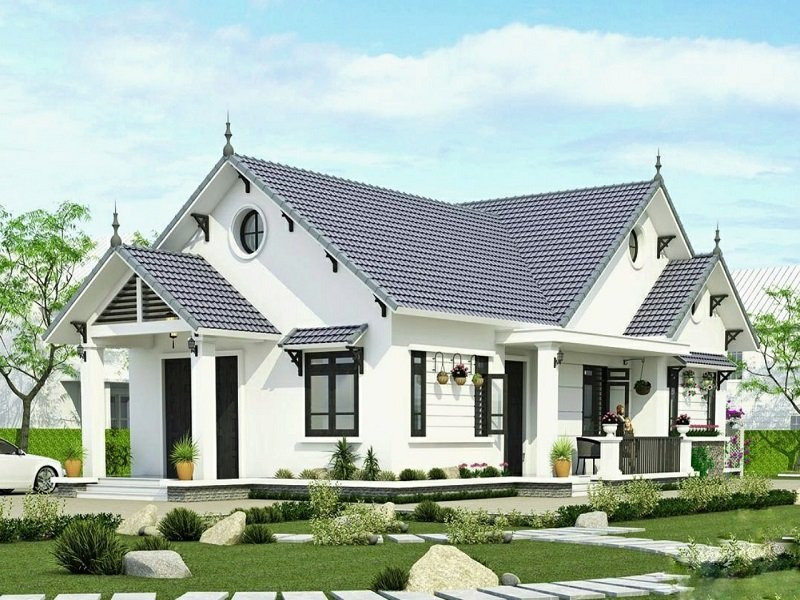 Nhà cấp 4 mái thái với khả năng thoát nước mưa nhanh, chống nóng tốt nên được đại đa số người Việt lựa chọn xây dựng.