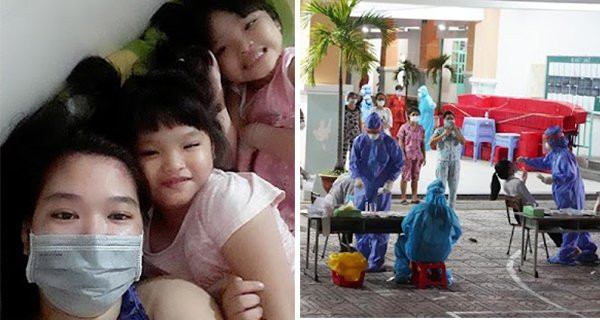 Me lim di vi Covid-19, con gai do nuoc len nguoi bac de goi day cuu me