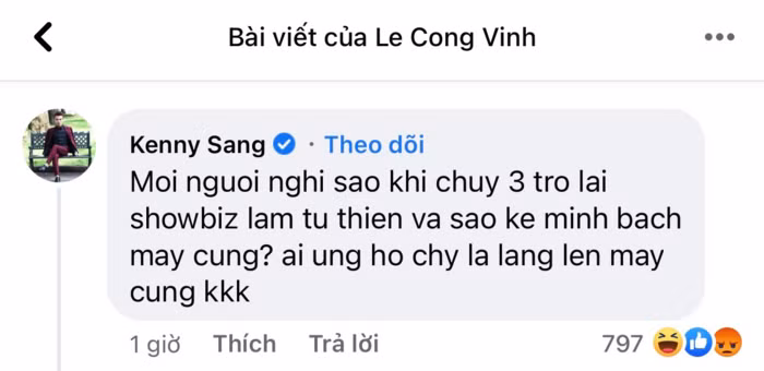 Kenny Sang bat ngo co phat ngon gay chu y va muon tro lai showbiz-Hinh-2