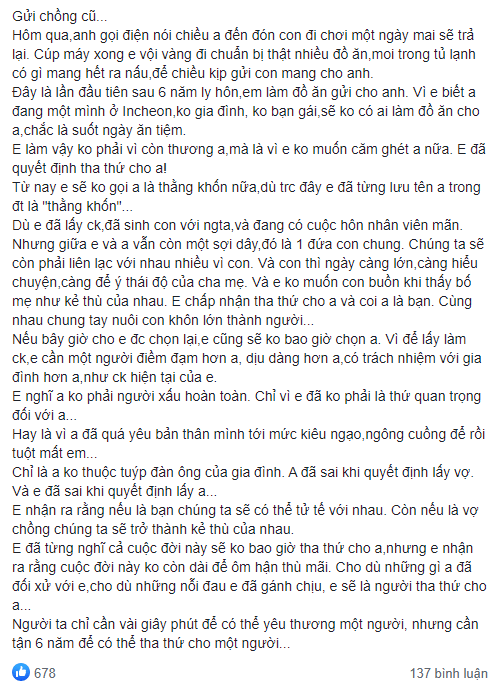 Tâm thư gửi chồng cũ thấm đến từng chữ của phụ nữ đã ly hôn Tam thu gui chong cu tham den tung chu cua phu nu da ly hon
