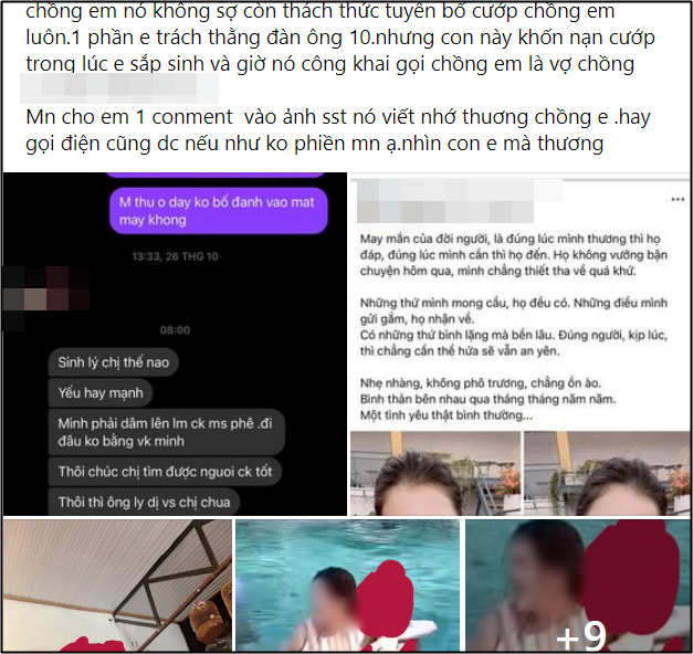 Vo boc phot chong ngoai tinh, ke thu ba con hoi tham 