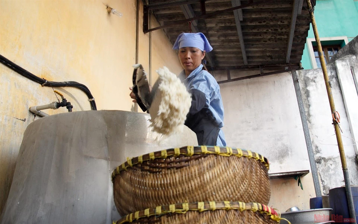 Nấu tương gồm ba công đoạn chính là cho xôi lên mốc, ngả đỗ và ủ tương. Đầu tiên, người nấu sẽ cho nếp ngâm sạch rồi đem đi nấu chín thành xôi dẻo.
