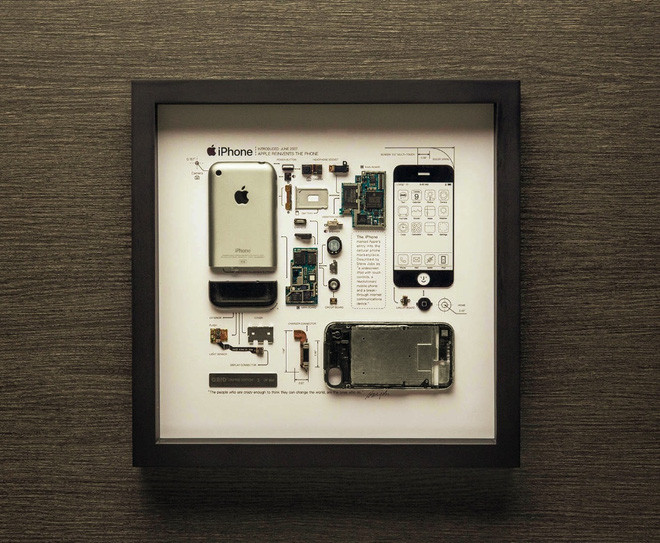 Phiên bản iPhone đầu tiên được đóng khung nghệ thuật Phien ban iPhone dau tien duoc dong khung nghe thuat