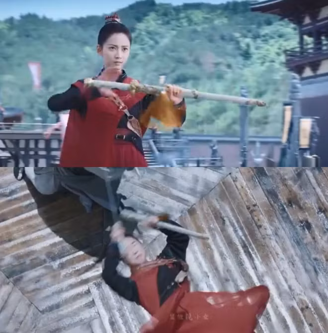 br/> Diễn viên đóng thế La Vân Hi, Trần Ngọc Kỳ bị lộ mặt trong một cảnh võ thuật làm giảm chất lượng tác phẩm Nguyệt thượng trùng hỏa.