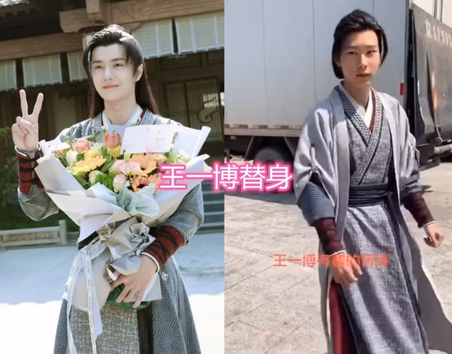 br/> Vương Nhất Bác và diễn viên đóng thế anh ở phim Hữu Phỉ. Hiện tại, do việc lạm dụng diễn viên đóng thế, các nghệ sĩ Hoa ngữ bị đánh giá ngày càng thiếu chuyên nghiệp. Ngược lại, một số diễn viên sẵn lòng đóng cảnh khó, nhưng đoàn phim vì tiết kiệm kinh phí, chia 3-4 tổ quay một lúc, nên nhiều trường hợp vẫn dùng người đóng thế cảnh quay ở xa.