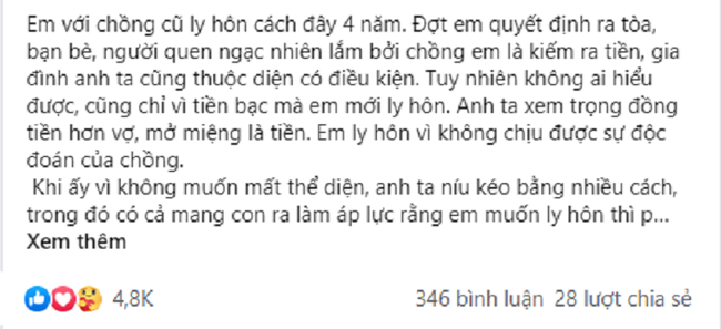 Chong cu thoa thuan dua toi 500 trieu de gianh quyen nuoi con
