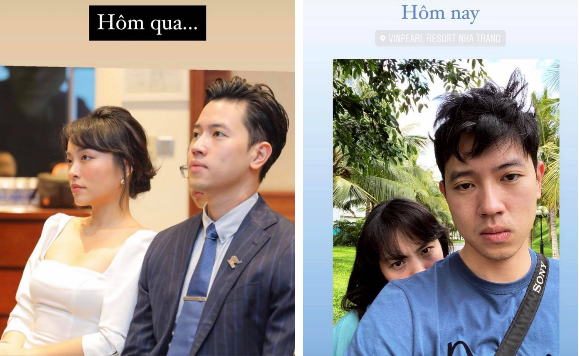 Ha Truc, Quang Dat di su kien sang nhu cong chua hoang tu-Hinh-2