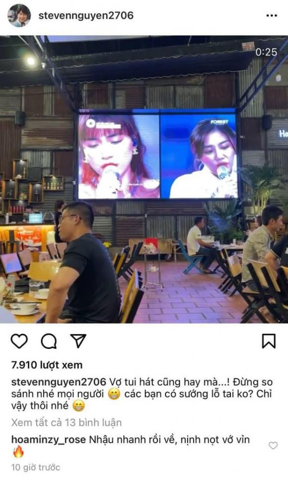 Ban trai nan ni voi khi nhau ve muon, Hoa Minzy lap tuc bat bai