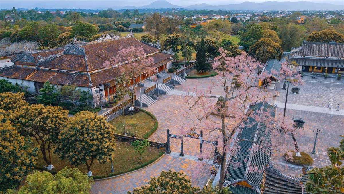 Hoàng thành nằm bên trong kinh thành, có chức năng bảo vệ Tử Cấm Thành cũng như các cung điện quan trọng nhất của triều đình. Hoàng thành và Tử Cấm Thành thường được gọi chung là Đại Nội. Những công trình quan trọng tại Hoàng thành gồm Ngọ Môn, Triệu Tổ Miếu, Thế Tổ Miếu, cung Diên Thọ, Hiển Lâm Các... Mùa hoa ngô đồng tại đây cuốn hút bao lữ khách. Ảnh: Kuzumi Truong.