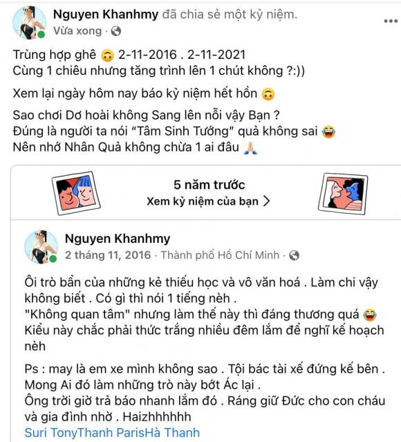 Khanh My nhac lai ngay dinh menh kho tin voi 