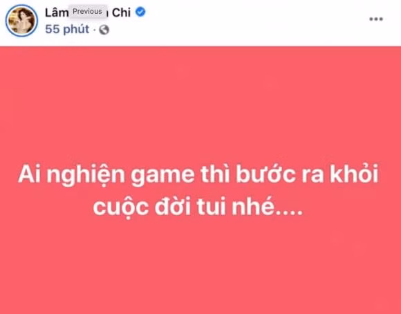 Lam Khanh Chi hao hung khoe chong bo game duoc 5 ngay