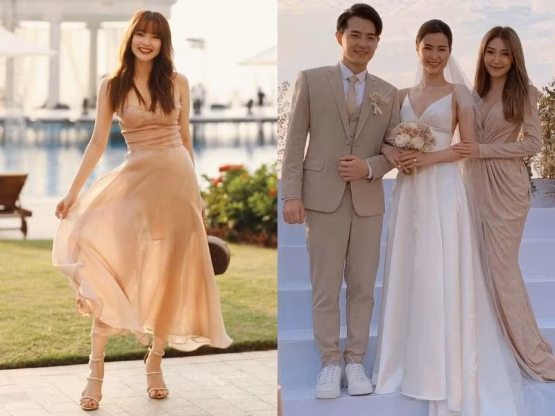 Vì mẫu đầm cưới đón khách của Đông Nhi có phần đơn giản nên dàn sao nữ góp mặt dễ dàng "chiếm sóng".