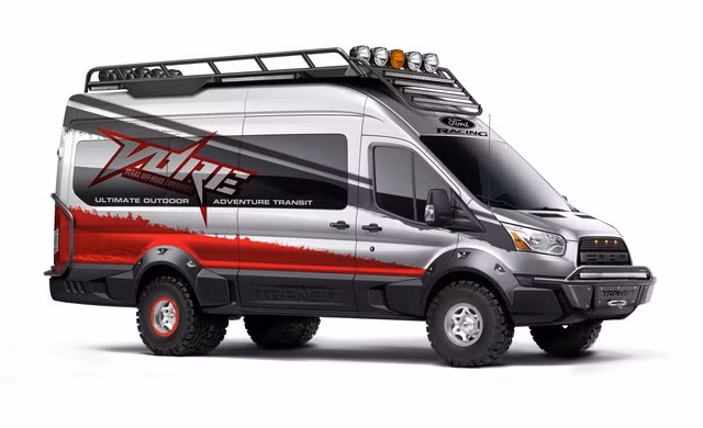 Vegas Off-Road Experience Transit (VORE): Nếu muốn sở hữu một chiếc xe có tốc độ cao, khả năng đua trên sa mạc như chiếc Baja, bạn có thể lựa chọn chiếc VORE Transit của Ford được độ với khả năng off-road. Xe được trang bị la-zăng và lốp chuyên dụng dành cho off-road, đèn pha xenon, 5 màn hình LED, video game...