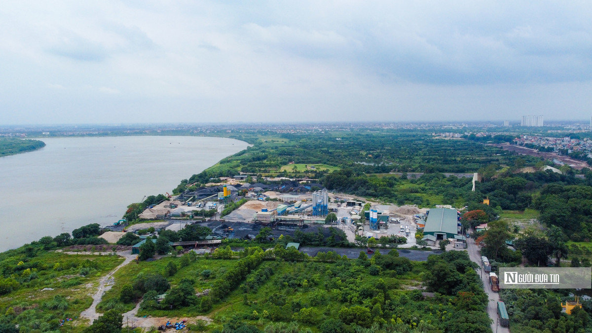 Khu vực trạm trộn thuộc phường Yên Sở (quận Hoàng Mai).