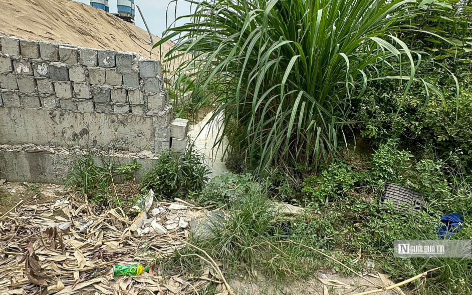 Quá trình sản xuất bê tông, nước thải được chảy thẳng qua các rãnh lớn vào thẳng môi trường mà không hề được xử lý.