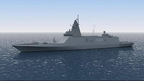 Phác họa tàu khu trục tàng hình KDX-I dành cho Hải quân Hoàng gia Thái Lan.