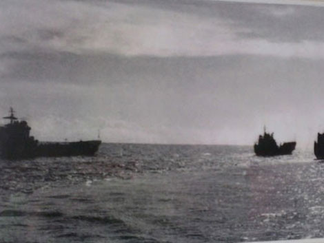 Tàu vận tải Đoàn 125 đưa lực lượng đặc công ra giải phóng Trường Sa.