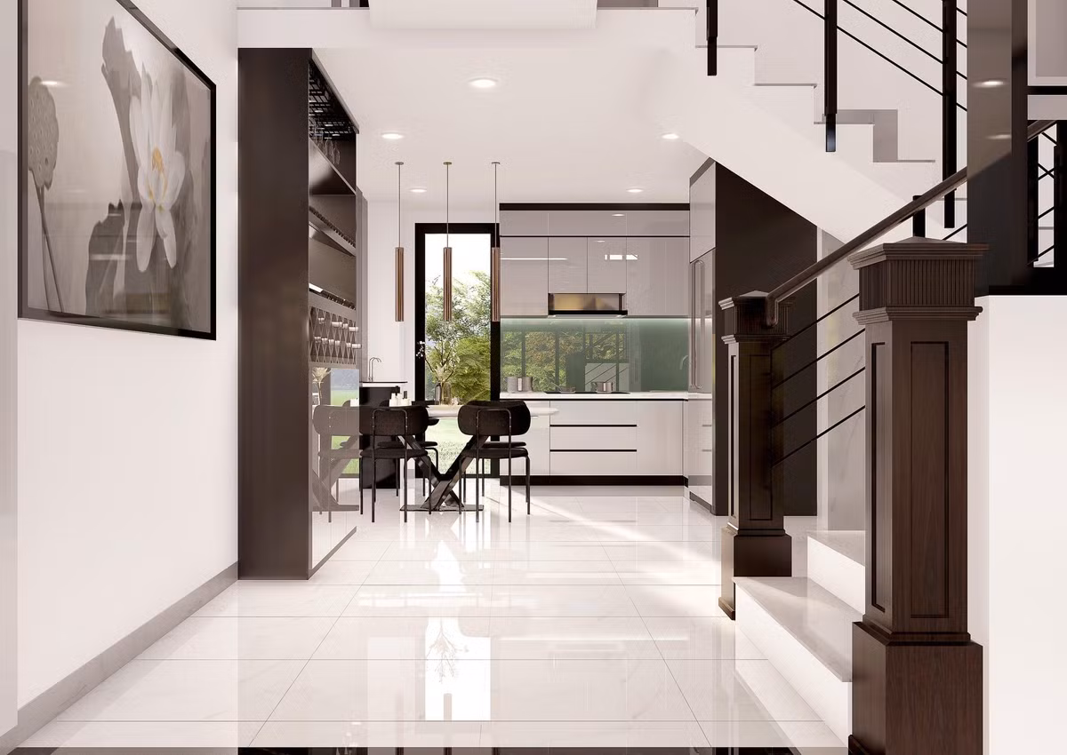 Khong gian song sang, xin va dang cap trong nha pho 2 tang-Hinh-4