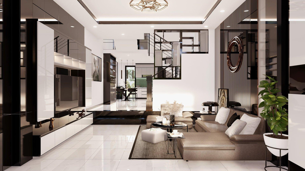 Khong gian song sang, xin va dang cap trong nha pho 2 tang-Hinh-12