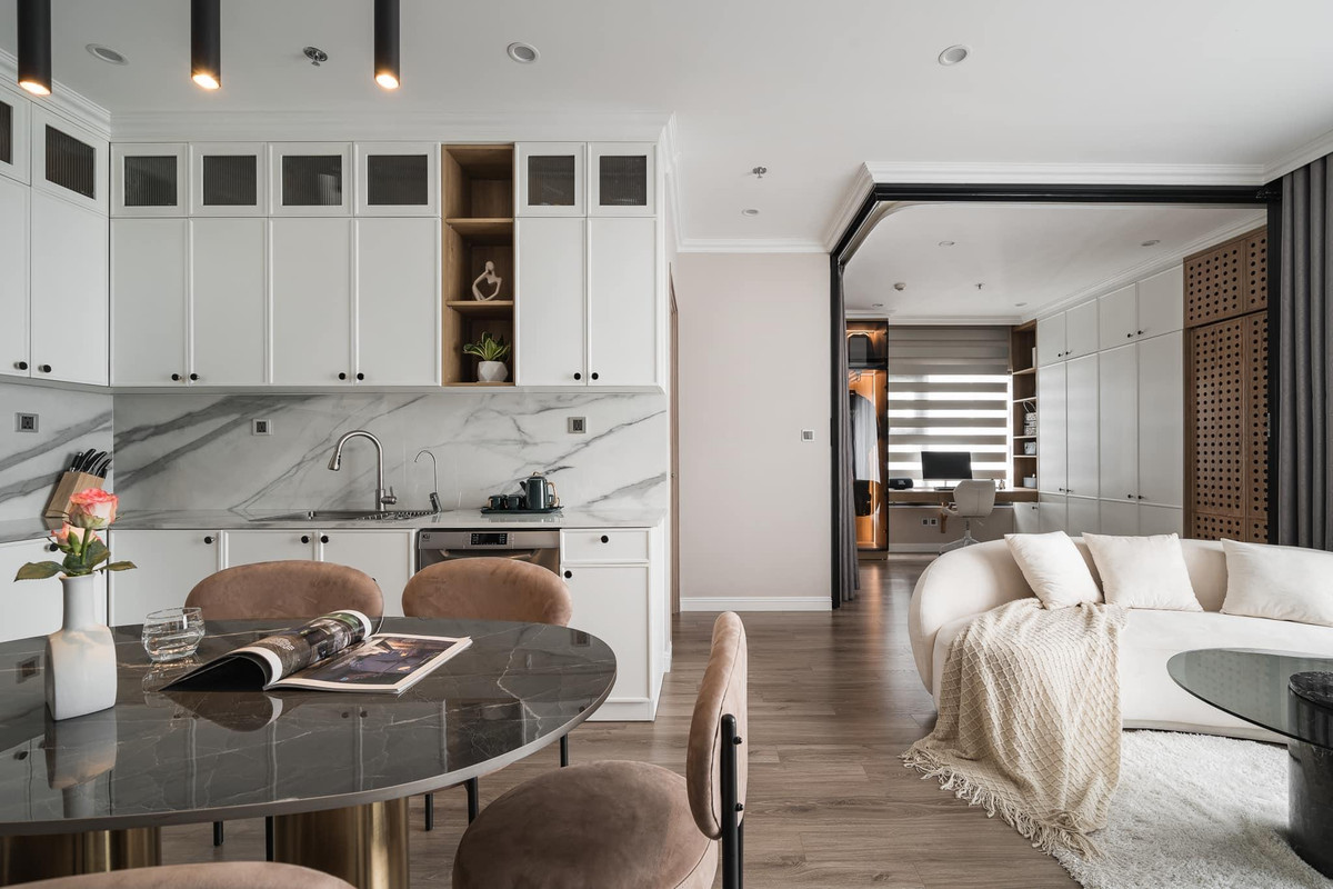 Can ho pha tron hai phong cach doi lap nhung dep khong tuong