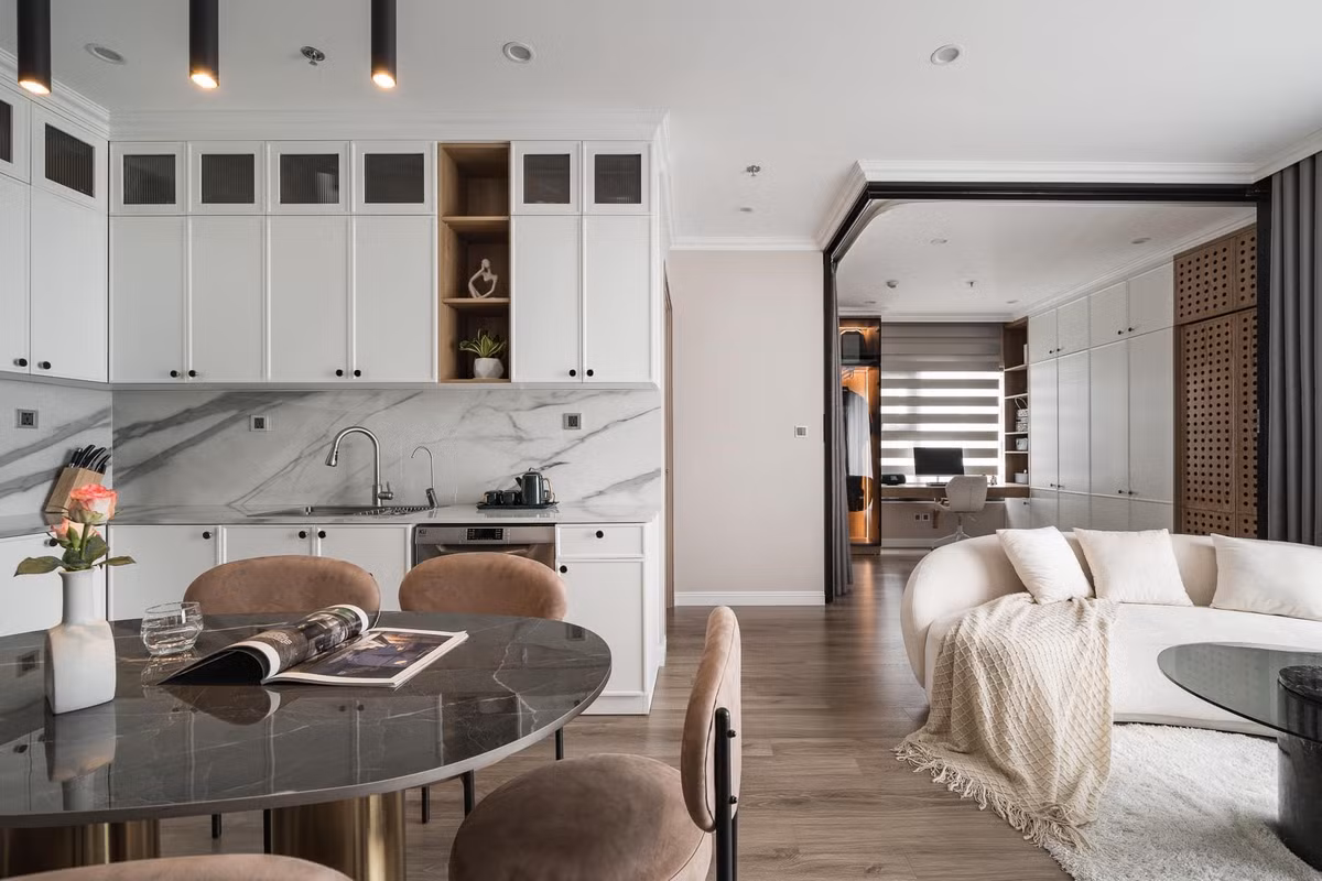 Can ho pha tron hai phong cach doi lap nhung dep khong tuong