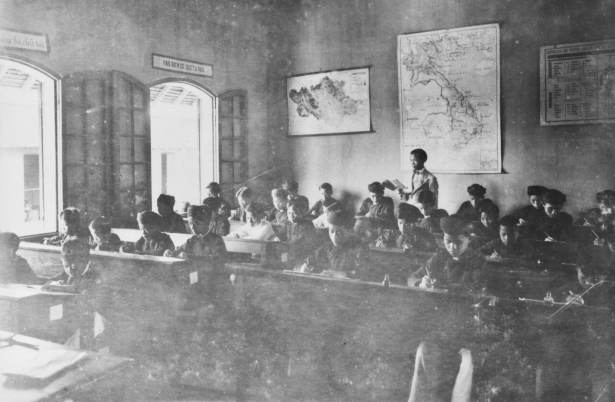 Một lớp học ở trường tiểu học Chợ Chu.