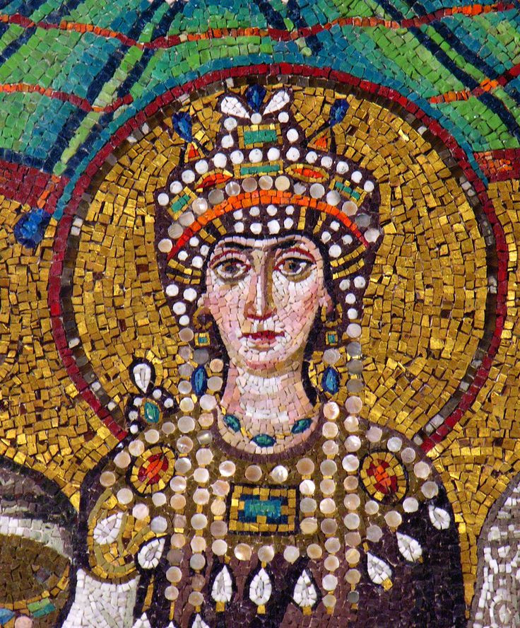  2. Theodora (500-548) - Đế chế Byzantine. Theodora, trước khi trở thành hoàng hậu Byzantine, đã từng là một diễn viên và có thể là một kỹ nữ. Tuy nhiên, bà đã vươn lên từ vị trí thấp kém để trở thành vợ của Hoàng đế Justinian I và có tầm ảnh hưởng lớn đến chính trị và pháp luật của đế chế. Ảnh: Pinterest.