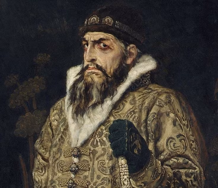  3. Ivan IV (1530 - 1584, Nga). Được mệnh danh là "Ivan Bạo chúa", Ivan IV nổi tiếng với tính cách tàn nhẫn, sự mất kiểm soát hành vi và những vụ giết người dã man. Ông ta đã giết cả con trai mình trong một cơn giận dữ. Ảnh: Pinterest.