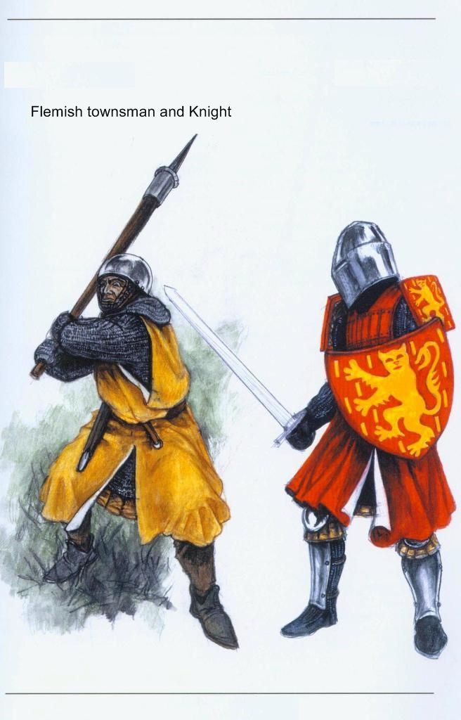  Godendag. Đây là một vũ khí dài của người Flanders, có một đầu chùy và một mũi nhọn, có khả năng đâm và đập rất hiệu quả. Godendag được xem là biểu tượng của các binh lính Flanders trong cuộc chiến chống lại Pháp. Ảnh: Pinterest.