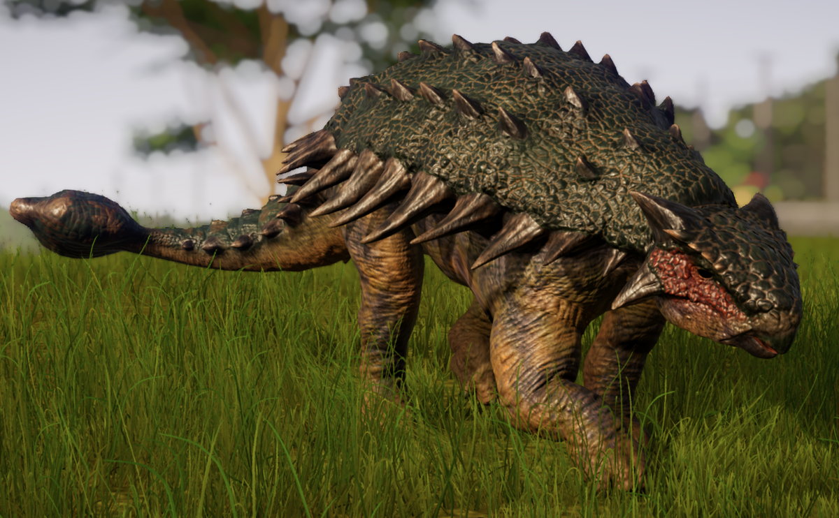 Ankylosaurus. Được bao phủ bởi lớp giáp dày và có một chiếc đuôi gai khổng lồ giống như chùy, Ankylosaurus trông giống như một chiếc xe tăng bằng xương bằng thịt, hoàn hảo để tự vệ trước kẻ săn mồi. Ảnh: Pinterest.