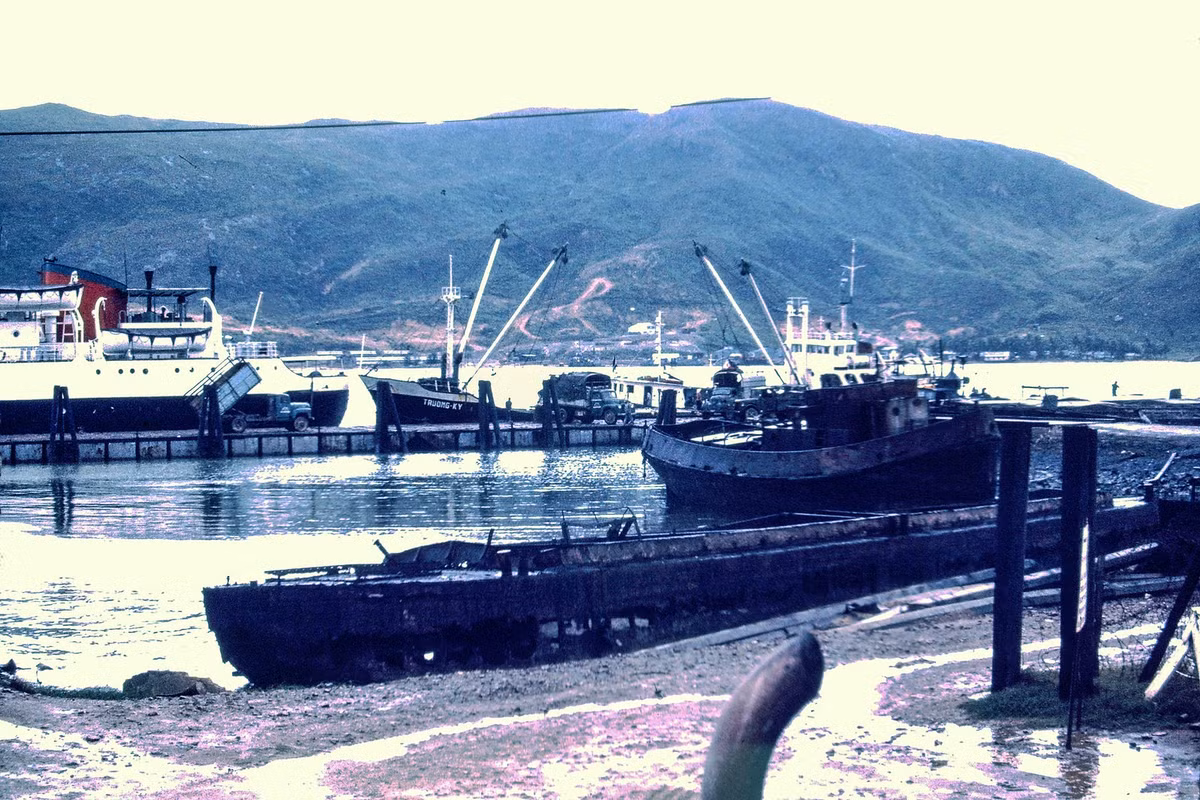 Những con tàu ở cảng Quy Nhơn. Ảnh: Ernest Gaudreau.