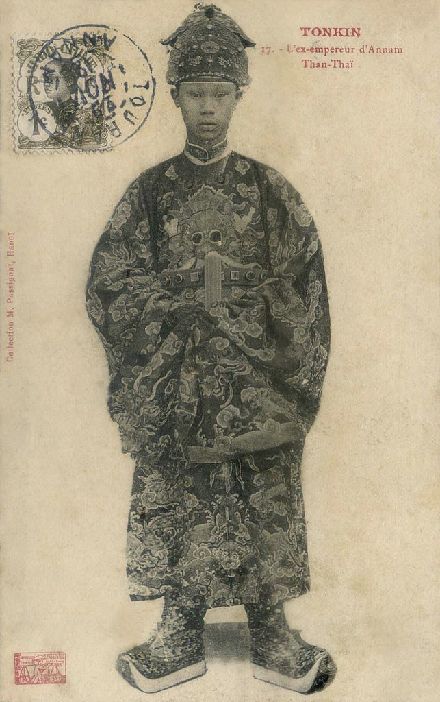 Hình ảnh vua Thành Thái trên một bưu thiếp cổ của Pháp. Ảnh: Public Domain.
