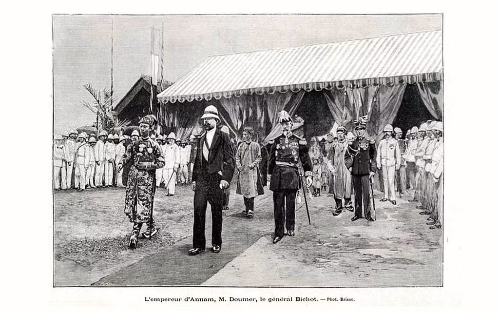 Vua Thành Thái trong chuyến thăm Sài Gòn năm 1897. Ảnh: Public Domain.