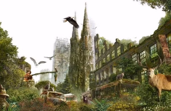  2. Sau vài tuần: Các loài động vật hoang dã sẽ bắt đầu di chuyển vào các khu vực đô thị để tìm thức ăn. Những loài như chim, chuột, thằn lằn... sẽ phát triển mạnh mẽ trong môi trường không còn con người. Rác thải và hóa chất phân hủy, gây ô nhiễm nhưng dần được thiên nhiên hấp thụ. Ảnh: Pinterest.