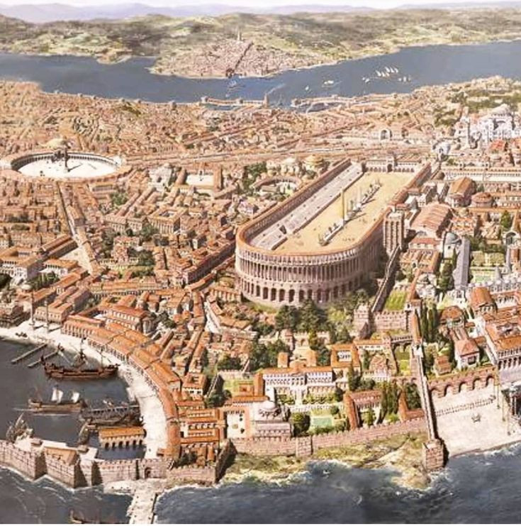  10. Constantinople. Năm thành lập: 330 SCN. Vị trí: Thổ Nhĩ Kỳ. Đặc điểm: Constantinople là thủ đô của Đế chế Byzantine và có vai trò quan trọng trong thương mại và văn hóa, là nơi giao thoa giữa châu Âu và châu Á. Ảnh: Pinterest.