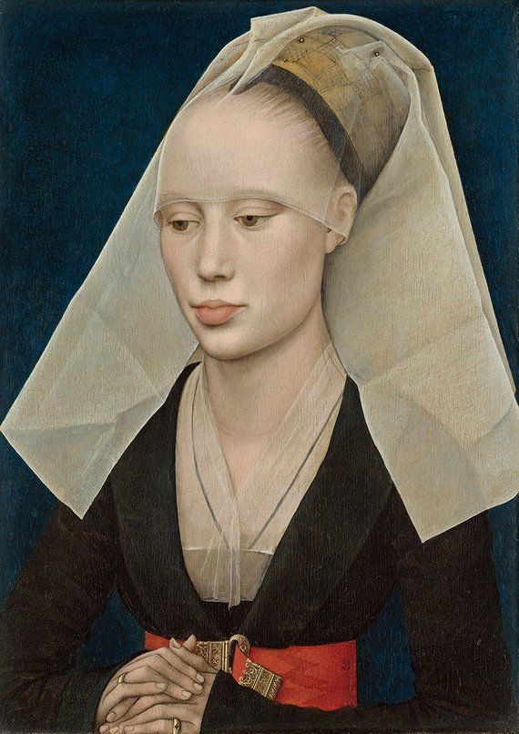  13. "Portrait of a Lady" - Rogier van der Weyden (1455). Bức chân dung nổi bật của thời kỳ đầu Phục hưng này miêu tả một phụ nữ quý phái với vẻ đẹp cổ điển và ánh nhìn nghiêm nghị. Ảnh: Pinterest.