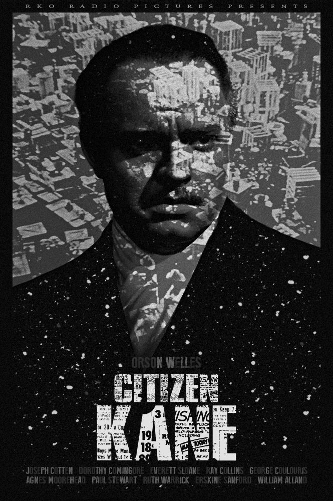 1. Công dân Kane (Citizen Kane - 1941). Đạo diễn: Orson Welles. Tóm tắt: Câu chuyện về cuộc đời của Charles Foster Kane, một nhà báo và nhà sản xuất phim giàu có, qua đó khám phá những bí mật và khát khao của con người. Ảnh: Pinterest.