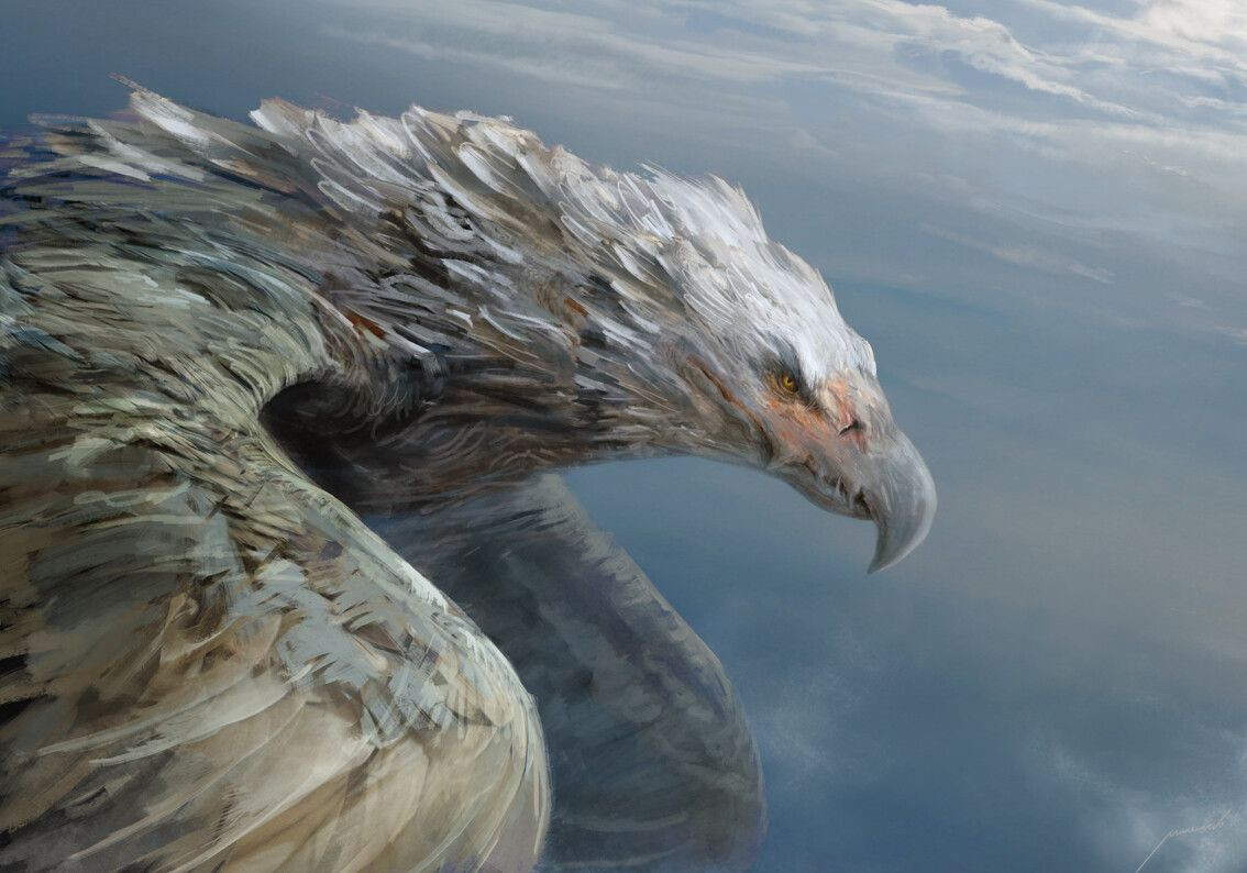  6. Hræsvelgr. Miêu tả: Một sinh vật khổng lồ có hình dạng con đại bàng. Sức mạnh: Tạo ra bão và gió mạnh bằng đôi cánh khổng lồ. Ảnh: Pinterest.