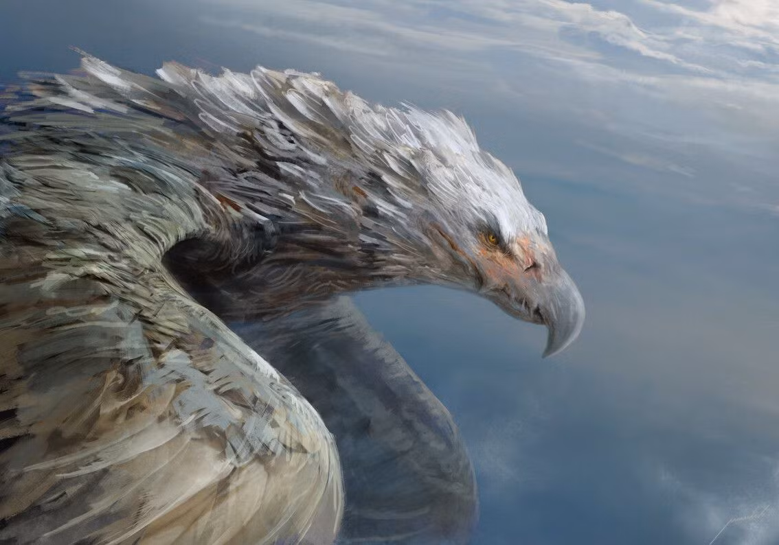  6. Hræsvelgr. Miêu tả: Một sinh vật khổng lồ có hình dạng con đại bàng. Sức mạnh: Tạo ra bão và gió mạnh bằng đôi cánh khổng lồ. Ảnh: Pinterest.