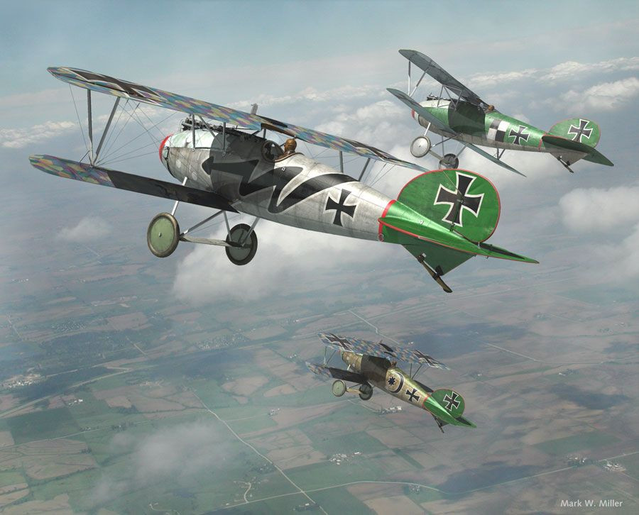  6. Máy bay chiến đấu: Được sử dụng ban đầu cho trinh sát, sau đó được trang bị súng máy để không chiến và ném bom nhẹ. Ảnh: Pinterest.