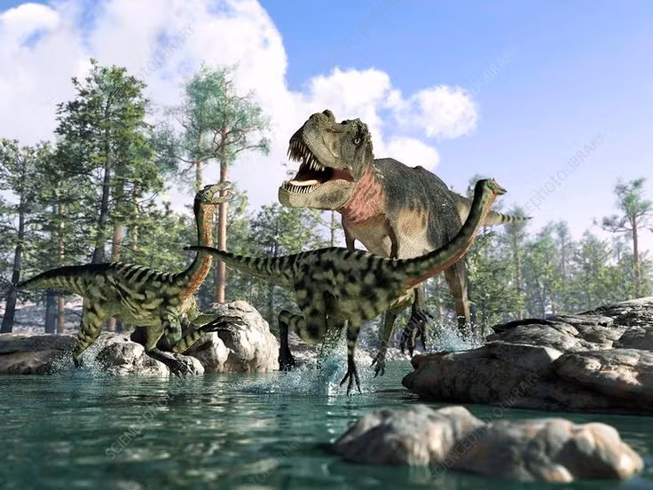  Các giác quan phát triển cao: Một số loài săn mồi như Tyrannosaurus rex đã có khứu giác phát triển mạnh. Nếu tồn tại đến ngày nay, khủng long săn mồi có thể sẽ tiến hóa các giác quan như thị giác và thính giác tốt hơn để săn mồi và sống sót trong những môi trường đa dạng hơn. Ảnh: Pinterest.