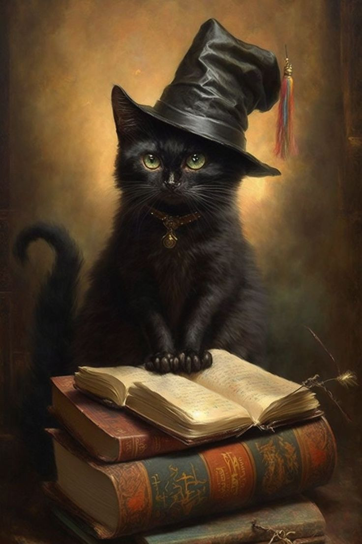  Mèo đen. Mặc dù không hẳn là ma quỷ, mèo đen được coi là điềm xui xẻo và gắn liền với phù thủy trong văn hóa phương Tây. Trong lễ hội Halloween, mèo đen là một trong những biểu tượng phổ biến, gợi cảm giác bí ẩn và huyền bí. Ảnh: Pinterest.