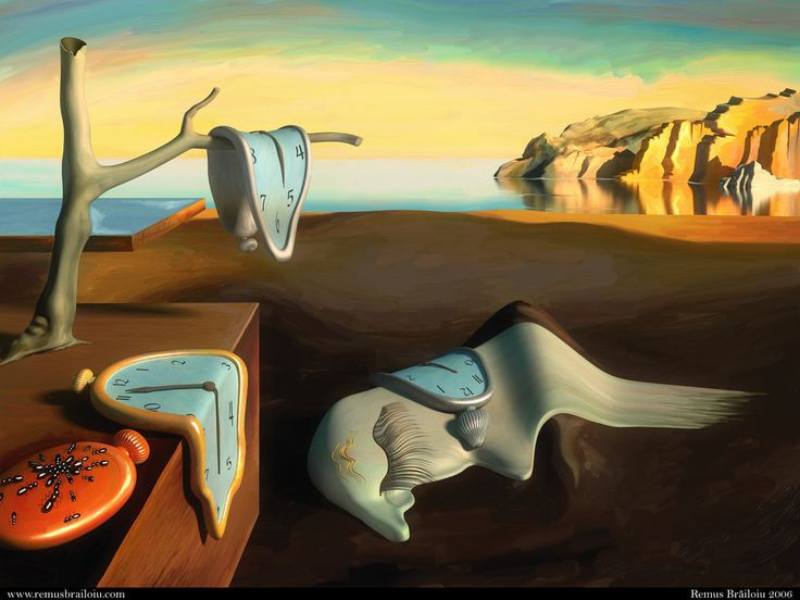  14. Salvador Dalí (1904–1989). Dalí là biểu tượng của trường phái Siêu Thực (Surrealism), với tác phẩm Sự Bền Bỉ của Ký Ức (The Persistence of Memory) nổi bật với hình ảnh những chiếc đồng hồ tan chảy trong không gian mơ mộng và phi lý. Ảnh: Pinterest.