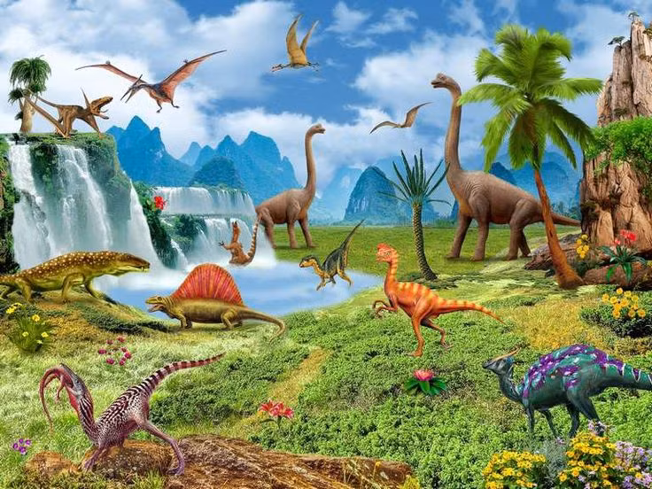  Sự giảm đa dạng sinh học: Giả thuyết này cho rằng sự giảm dần đa dạng sinh học của khủng long do tiến hóa chậm và áp lực từ môi trường đã khiến chúng dễ bị tổn thương trước những thay đổi đột ngột về môi trường. Ảnh: Pinterest.