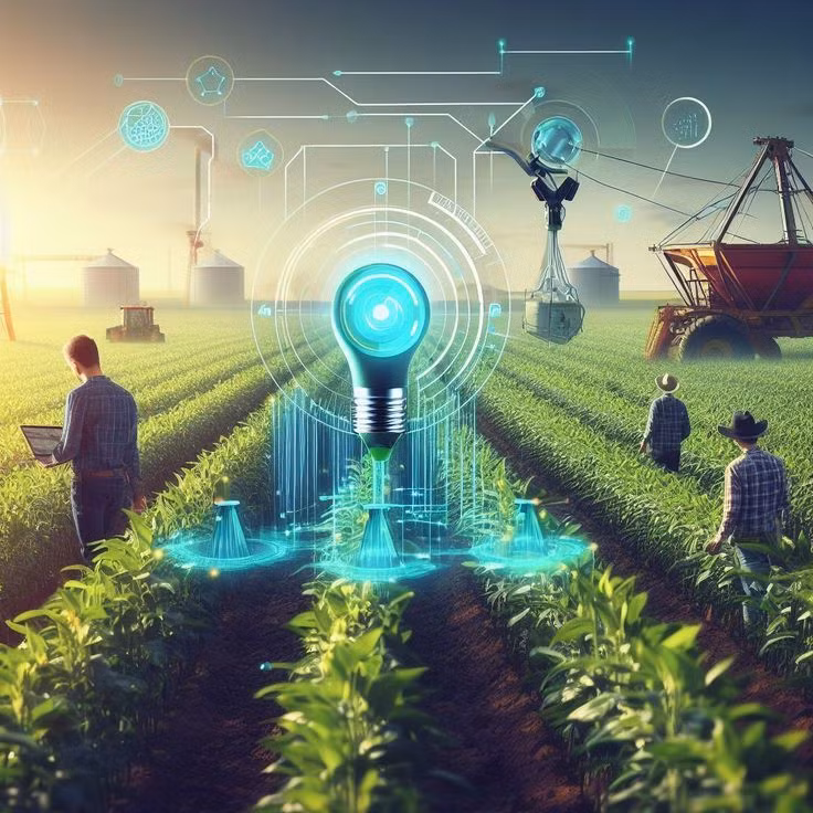  8. Nông nghiệp chính xác. AI có thể hỗ trợ nông dân trong việc theo dõi sức khỏe cây trồng, dự báo thời tiết và quản lý tài nguyên nông nghiệp một cách tối ưu, giúp tăng năng suất và giảm lãng phí. Ảnh: Pinterest.