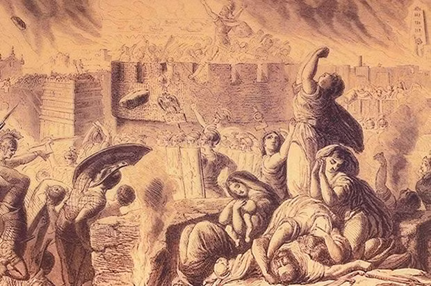 Như để trà thù cho những tổn thất phải chịu sau nhiều năm chiến tranh với Carthage, quân La Mã đã biến thành phố thành biển máu.