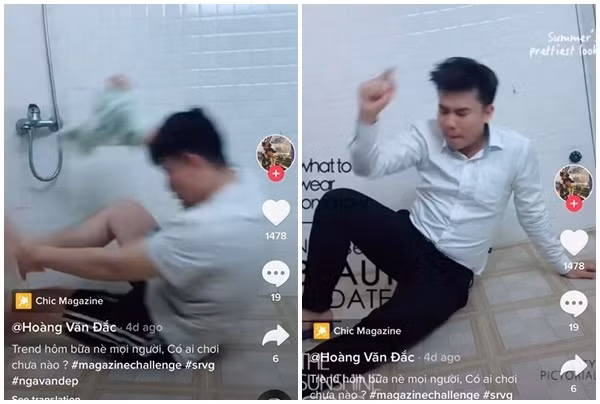 Hot trend tren Tik Tok “nga van dep” dang hut gioi tre