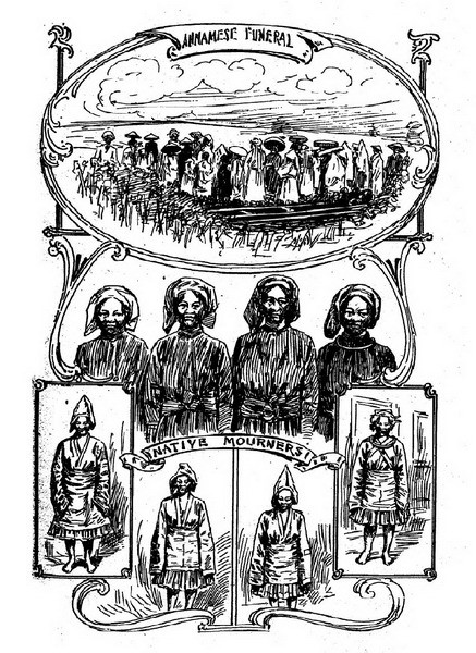 Từ trên xuống dưới: Đám ma ở An Nam/ Những người khóc mướn bản địa.