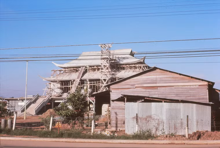 Chùa Vĩnh Nghiêm đang trong quá trình xây dựng.